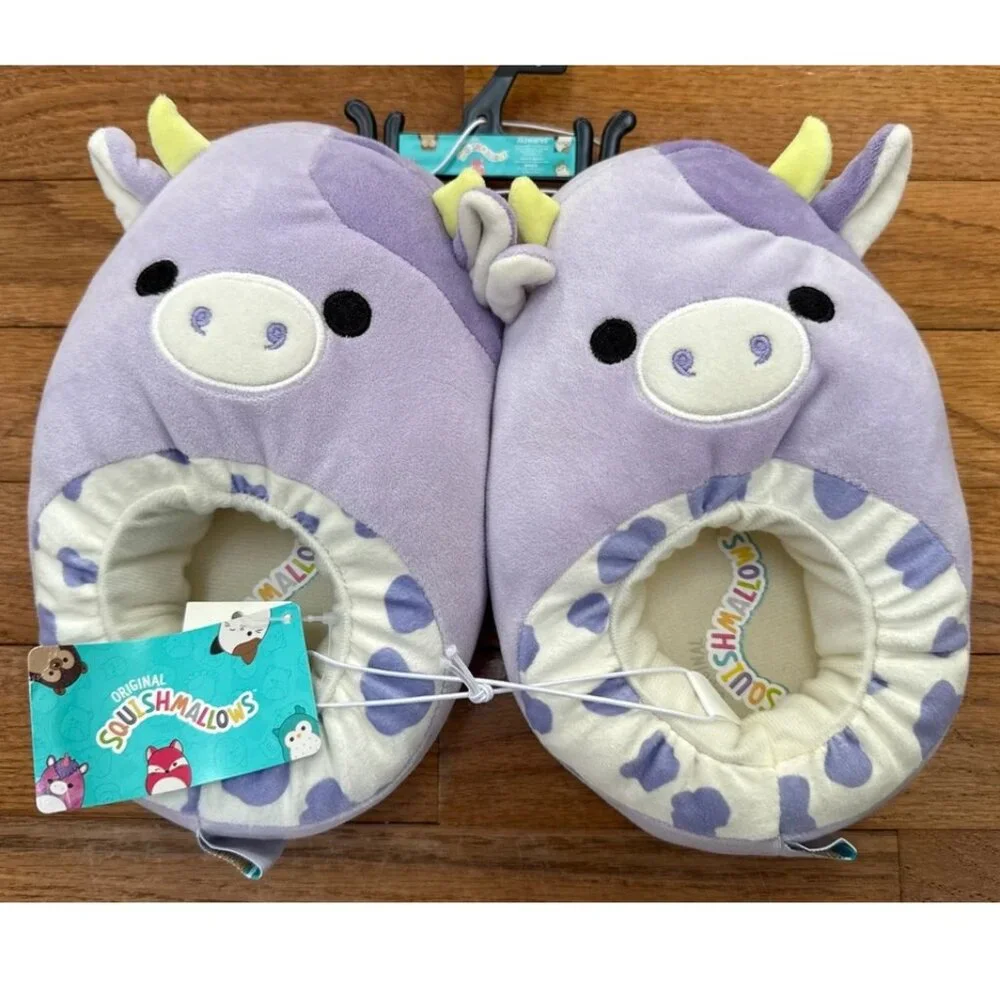 Boys Girls Original Squishmallows Bubba the Cow Slippers Size 11/12 13/1 2/3 NWT